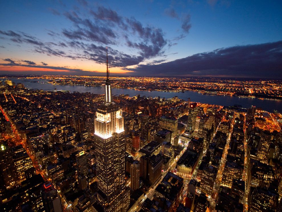 Empire State Building by night