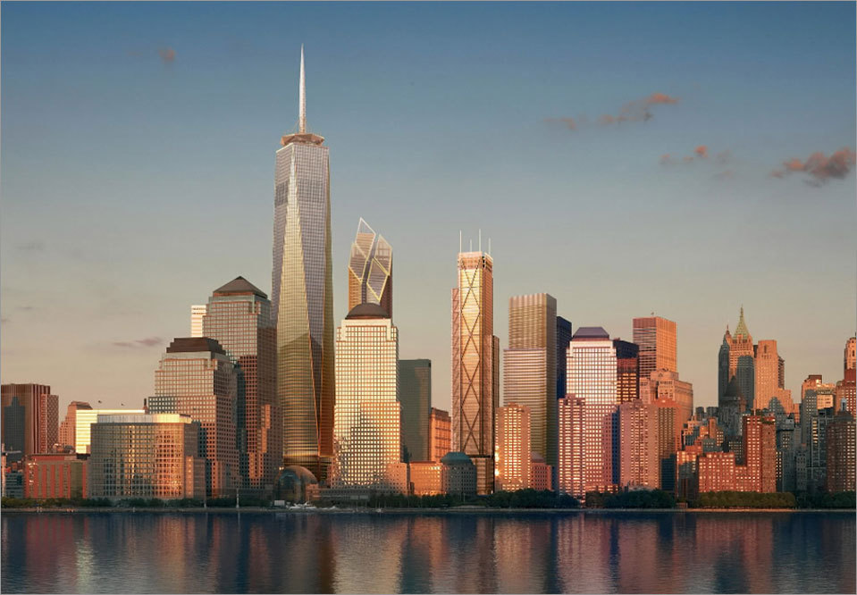 New York Skyline looking from Jersey City