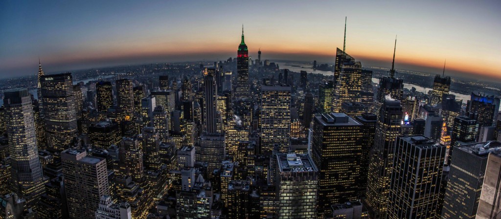 New York Skyline looking from The Rock