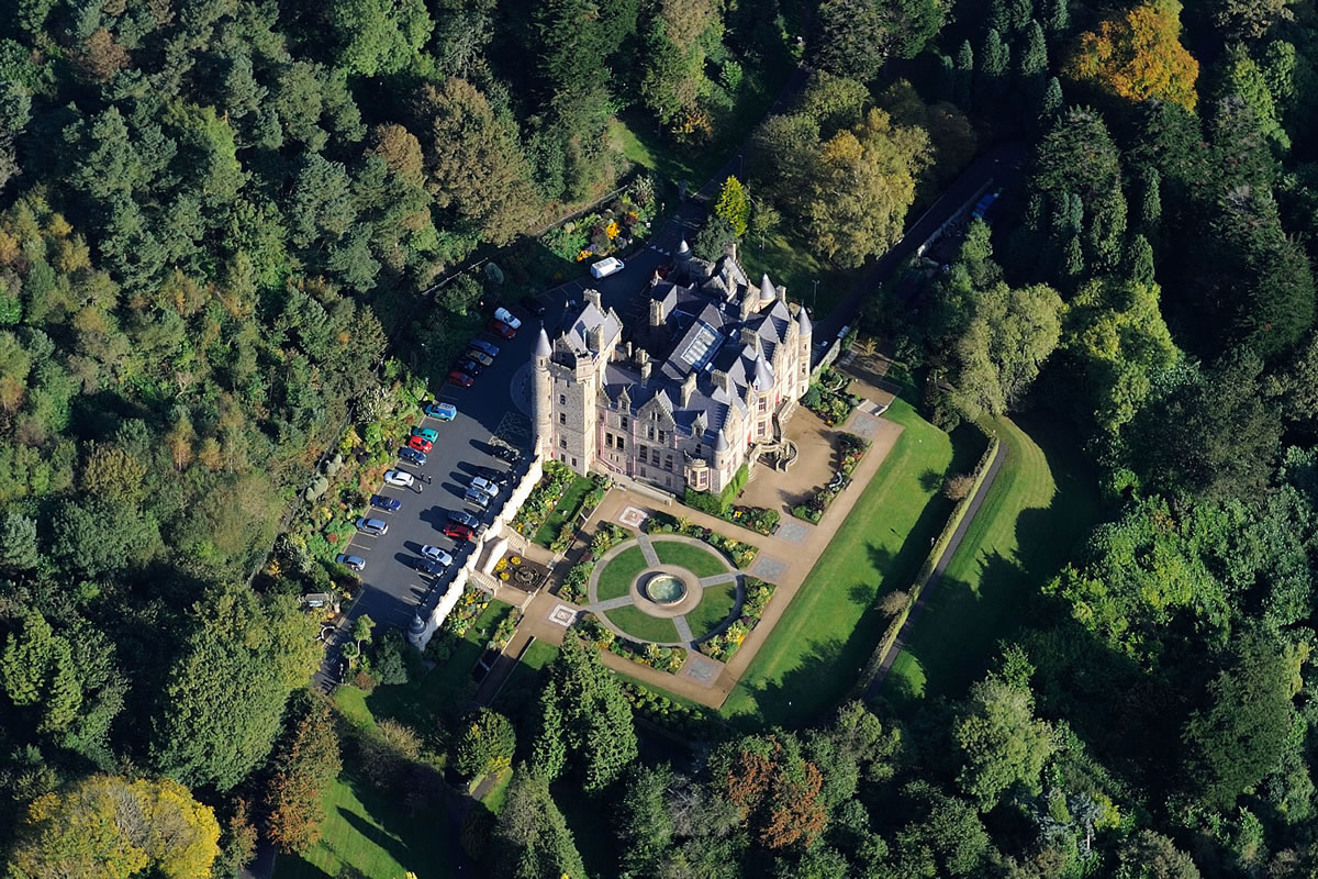 Looking down on Belfast Castle